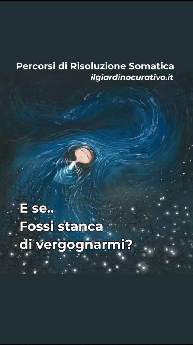 Il senso di vergogna spesso è legato al continuo osservarsi "da fuori", che è un modo per fuggire da se stessi e non sentire quello che accade "dentro". 
Cosa hai paura di trovare se guardi dentro di te? Sicuramente c'è qualcosa di fortemente doloroso che adesso non sei in grado di accettare e trasformare. 
Non è necessario dover fare tutto da sola.
Finché non vai "dentro" a guardare, non puoi scoprire cosa non ti permette di sentirti rilassata nel tuo Corpo.
Anche questo è Risoluzione Somatica.
RISOLUZIONE SOMATICA 
dei blocchi emotivi e corporei, attraverso la regolazione indiretta del Sistema Nervoso.
Cosa ti impedisce di esprimerti per quello che sei?
In questo Percorso, ti guido a entrare in contatto con la tua essenza più autentica, in uno spazio di ascolto sicuro ed empatico.
Liberando le energie congelate nel Corpo e permettendoti di tornare a sentire davvero e non solo a pensare di sentire.
"Solo quando torni a Sentire, è possibile Scegliere veramente"
Solo nel piacere di stare insieme, ritrovando l'armonia della Comunità Umana, possiamo riscoprire gli strumenti per riconnetterci con chi Siamo veramente. 
... E vivere con gioia!
Disponibile in Sicilia e in Toscana.
CALENDARIO 
ilgiardinocurativo.it/calendario 
(link in bio)
CONTATTI
ilgiardinocurativo.it (link in bio)
e-mail:  info@ilgiardinocurativo.it
whatsapp: 378 069 7312
Telegram:  Ilaria - il Giardino Curativo
Facebook:  Ilaria - il Giardino Curativo
Instagram: Ilaria.GiardinoCurativo
TikTok:  @giardinocurativo
YouTube: Ilaria - Il Giardino Curativo
#lavorosudisé #olistico #sviluppopersonale #crescita #emozioni #donna #relazioni #coppia #famiglia #ricercapersonale #armoniainteriore #salutenaturale #ricerca #salute #benessere #vitasana #armonia #ricercainteriore  #lavoropersonale #lavorointeriore #sciamanismo #salutementale #saluteebenessere #saluteolistica #donna #relazioni #coppia #famiglia #costellazionisicilia #costellazionitoscana