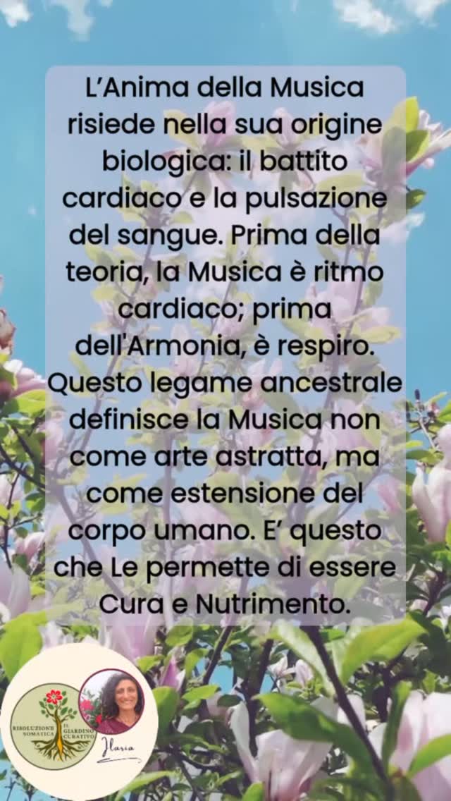 Ritrovare il tuo Suono è ciò che ti permette di ritornare alla tua vera Casa.

Ringrazio l'esperienza che sto facendo presso l'Istituto Modai, che mi sta facendo ritrovare la connessione ancestrale con Ciò che sono nel Profondo.

"Solo quando torni a sentirTI, puoi Scegliere veramente"

Ilaria - Risoluzione Somatica dei blocchi emotivi e corporei.

Cerchi di Gruppo e Sessioni Individuali.

RISOLUZIONE SOMATICA 
dei blocchi emotivi e corporei, attraverso la regolazione del Sistema Nervoso.

Cosa ti impedisce di esprimerti per quello che sei?

In questo Percorso, ti guido a entrare in contatto con la tua essenza più autentica, in uno spazio di ascolto sicuro ed empatico.
Liberando le energie congelate nel Corpo e permettendoti di tornare a sentire davvero e non solo a pensare di sentire.

Nel piacere di stare insieme, ritrovando l'armonia della Comunità Umana, possiamo riscoprire gli strumenti per riconnetterci con chi Siamo veramente. 
... E vivere con gioia!

CALENDARIO 
ilgiardinocurativo.it/calendario 
(link in bio)

ATTIVITÀ 
ilgiardinocurativo.it/attivita
(vedi sito web)

ARTICOLI
ilgiardinocurativo.it/articoli
(vedi sito web, link in bio)

CONTATTI
ilgiardinocurativo.it (link in bio)
e-mail:  info@ilgiardinocurativo.it
whatsapp: 378 069 7312
Telegram:  Ilaria - il Giardino Curativo
Facebook:  Ilaria - il Giardino Curativo
Instagram: Ilaria.GiardinoCurativo
TikTok:  @giardinocurativo
YouTube: Ilaria - Il Giardino Curativo

#consapevolezza #relazioni #crescitapersonale #risoluzionesomatica #costellazionifamiliari