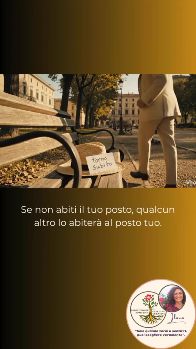 Se non abiti il tuo posto, qualcun altro lo abiterà al posto tuo.
Questo è vero nella vita di tutti i giorni e ancora di più lo è nella vita interiore e profonda: Sei responsabile dei tuoi pensieri, abitudini e credenze?
Chi genera dentro di te le decisioni e le azioni che compi? 
Hai abbastanza spazio interiore per renderti conto di ciò che senti?

"Solo quando torni a sentirTI, puoi Scegliere veramente"

RISOLUZIONE SOMATICA 
dei blocchi emotivi e corporei, attraverso la regolazione del Sistema Nervoso Autonomo.

Cosa ti impedisce di esprimerti per quello che sei?

In questo Percorso, ti guido a entrare in contatto con la tua essenza più autentica, in uno spazio di ascolto sicuro ed empatico.
Liberando le energie congelate nel Corpo e permettendoti di tornare a sentire davvero e non solo a pensare di sentire.

Nel piacere di stare insieme, ritrovando l'armonia della Comunità Umana, possiamo riscoprire gli strumenti per riconnetterci con chi Siamo veramente. 
... E vivere con gioia!

CALENDARIO 
ilgiardinocurativo.it/calendario 
(link in bio)

ATTIVITÀ 
ilgiardinocurativo.it/attivita
(vedi sito web)

ARTICOLI
ilgiardinocurativo.it/articoli
(vedi sito web, link in bio)

CONTATTI
ilgiardinocurativo.it (link in bio)
e-mail:  info@ilgiardinocurativo.it
whatsapp: 378 069 7312
Telegram:  Ilaria - il Giardino Curativo
Facebook:  Ilaria - il Giardino Curativo
Instagram: Ilaria.GiardinoCurativo
TikTok:  @giardinocurativo
YouTube: Ilaria - Il Giardino Curativo

#consapevolezza #relazioni #crescitapersonale #risoluzionesomatica #costellazionifamiliari